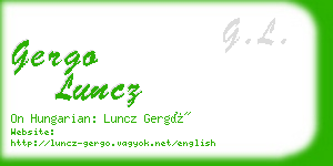 gergo luncz business card